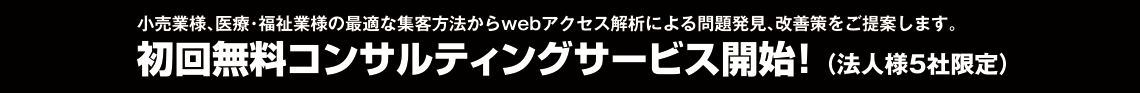 初回無料コンサルティングサービス開始